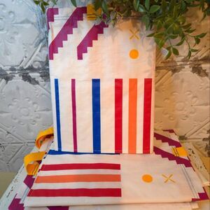 IKEA OMSESIDIG Colorful Geometric Tote Bags Reusable Eco Shop NEW Large Tote